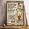 PresentsPrints, Personalized Baseball Dad And Son Never Lose Customized Poster, Father&#39;s Day Gift