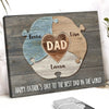 PresentsPrints, Personalized Fathers Day Gift From Sons, Daughters, Holds Us Together, Father&#39;s Day Puzzle Sign, Canvas Wall Art