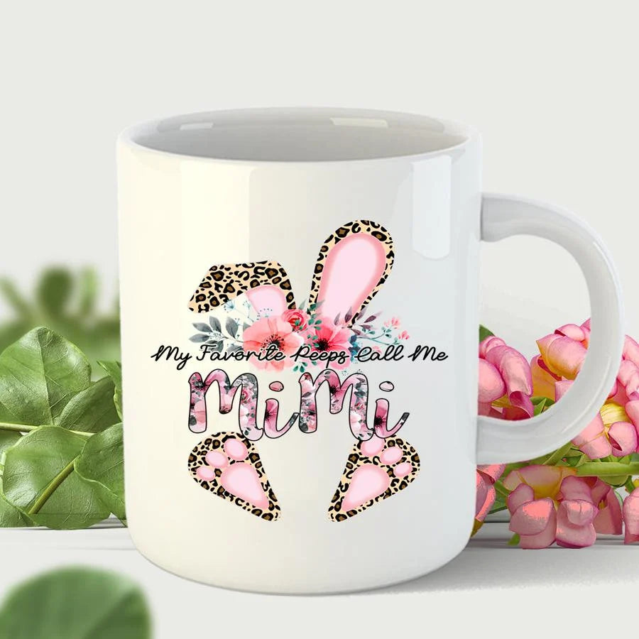 PresentsPrint, My Favorite Peeps Call Me Mimi Happy Easter Mug Gifts For Mother's Day