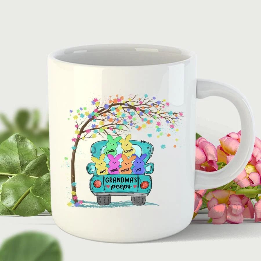 PresentsPrints, Personalized Grandma Peeps Easter Mug Gifts For Her, Mother's Day
