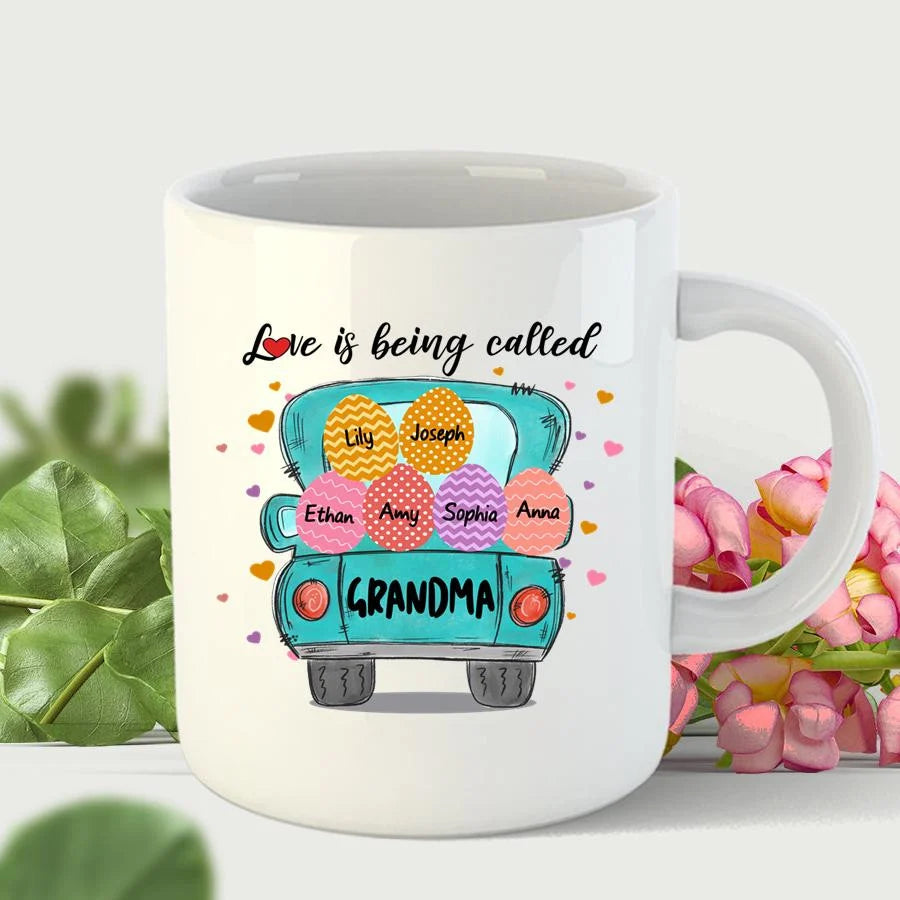 PresentsPrint, Personalized Love Is Being Called Grandma Easter Mug Gifts For Mother's Day