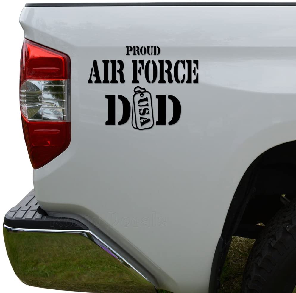 Proud Air Force Dad Military Car Decal Sticker | Waterproof | Vinyl Sticker
