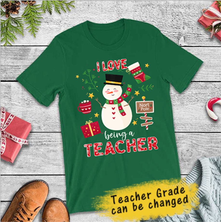 PresentsPrints, I Love being a Teacher Personalized T-Shirt