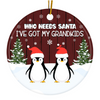 PresentsPrints, Who Needs Santa - Christmas Gift For Grandparents - Personalized Circle Acrylic Ornament