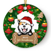 PresentsPrints, Dog First Christmas - Dog Lovers Christmas Gift - Personalized Circle Acrylic Ornament