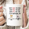 PresentsPrints, I Will Be Watching You, Funny Dog Personalized Coffee Mug, Custom Gift for Dog Lovers