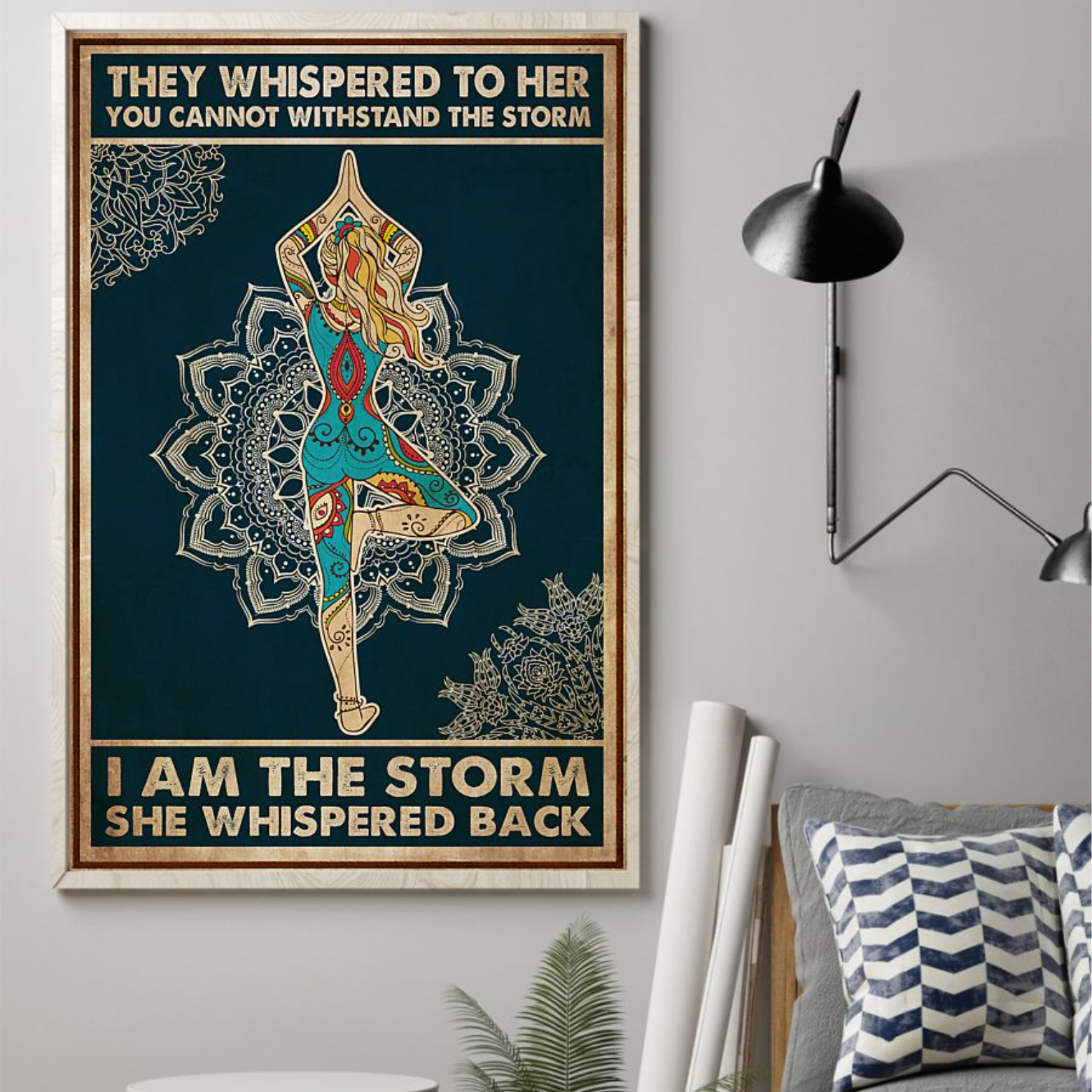 PresentsPrints, I Am the Storm She Whispered Back - Yoga life peace Vertical Poster
