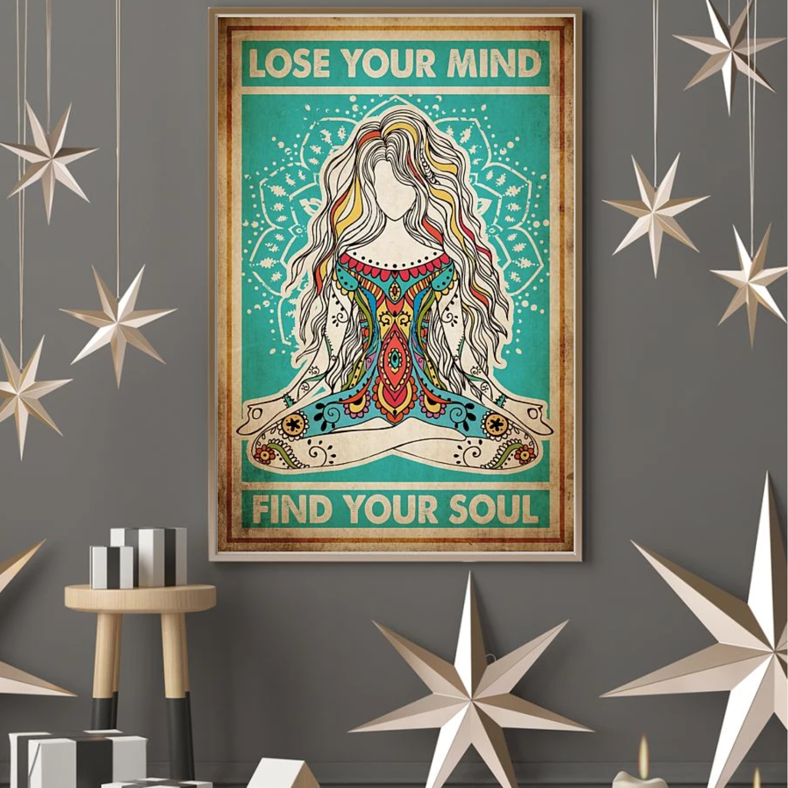 PresentsPrints, Lose your mind find your soul - Yoga life peace Vertical Poster