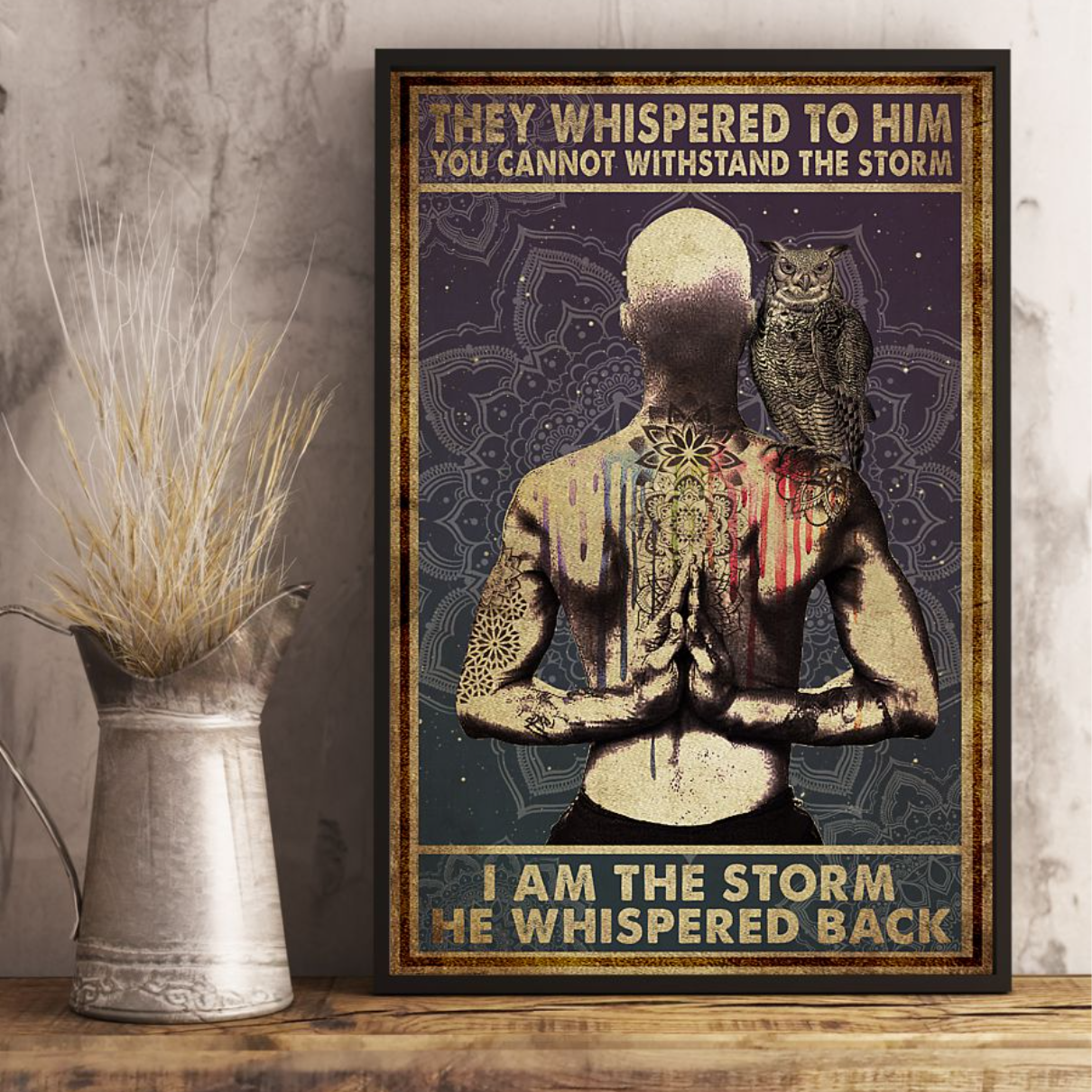 PresentsPrints, I am the storm He whispered back - Yoga life peace Vertical Poster
