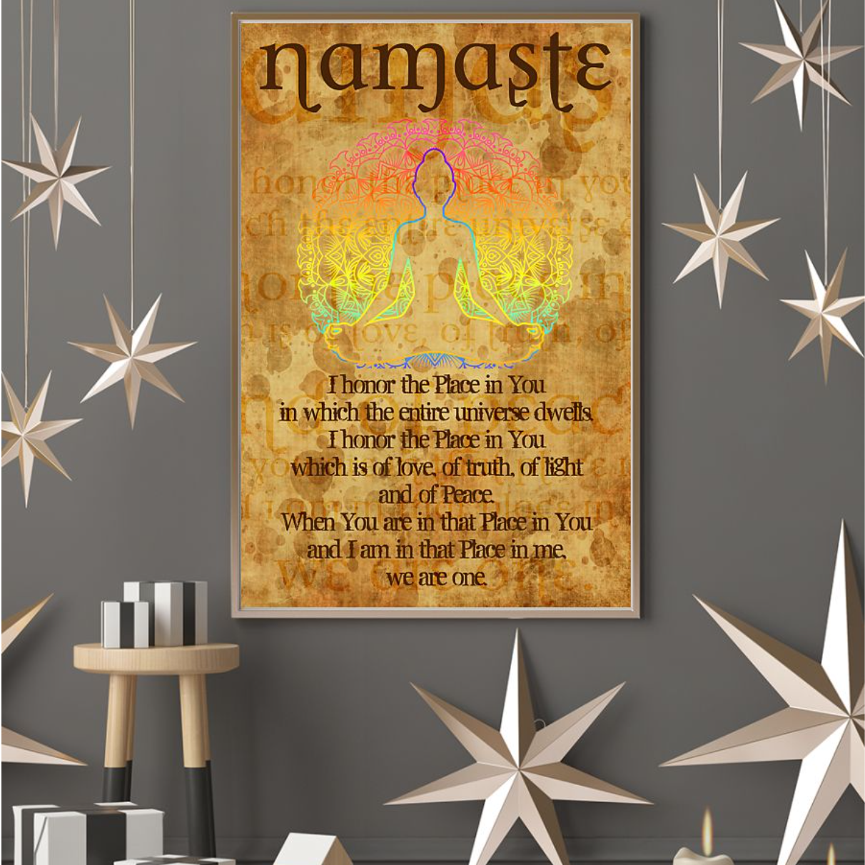 PresentsPrints, Namaste - Yoga life peace Vertical Poster