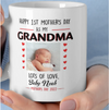 PresentsPrints, Happy 1st Mother&#39;s Day as my Grandma, Gift For Grandma, Personalized Ceramic Mug