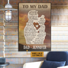 PresentsPrints,To My Dad, Gift from daughter Customized Poster, Father&#39;s Day Gift