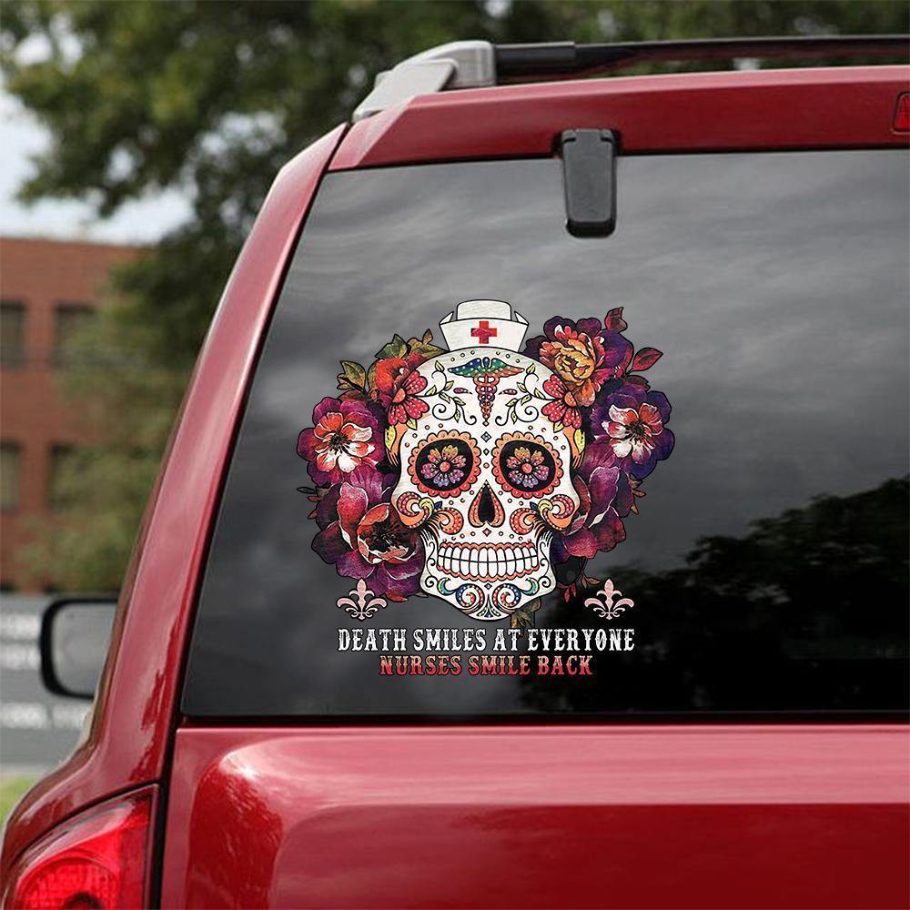 Skull Nurses Car Decal Sticker | Waterproof | Vinyl Sticker