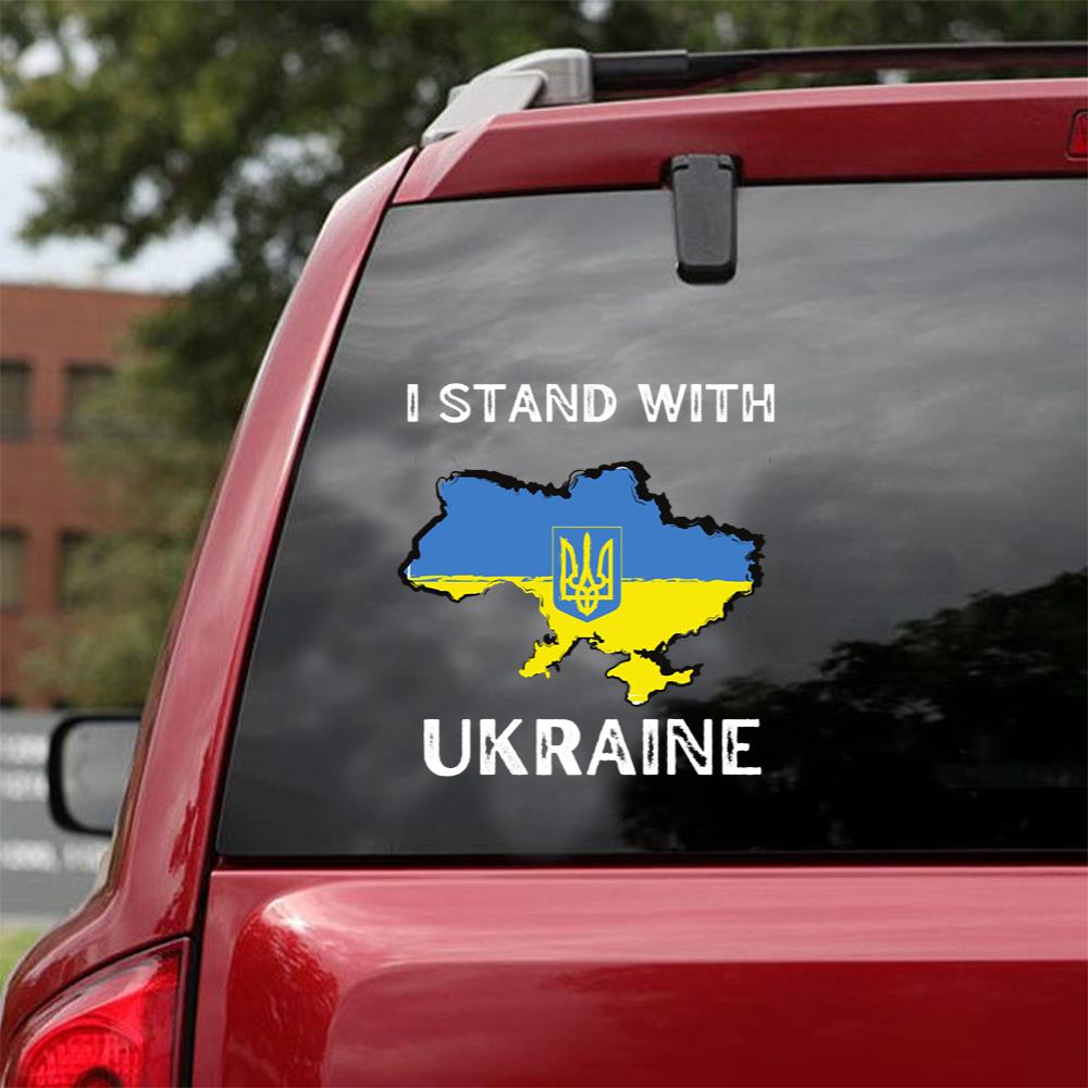Support Ukraine I Stand With Ukraine Essential Essential Car Vinyl Decal Sticker