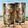 PresentsPrints, Lion Jesus haflface, Easter Day Christian Jesus Tumbler 20oz 30oz