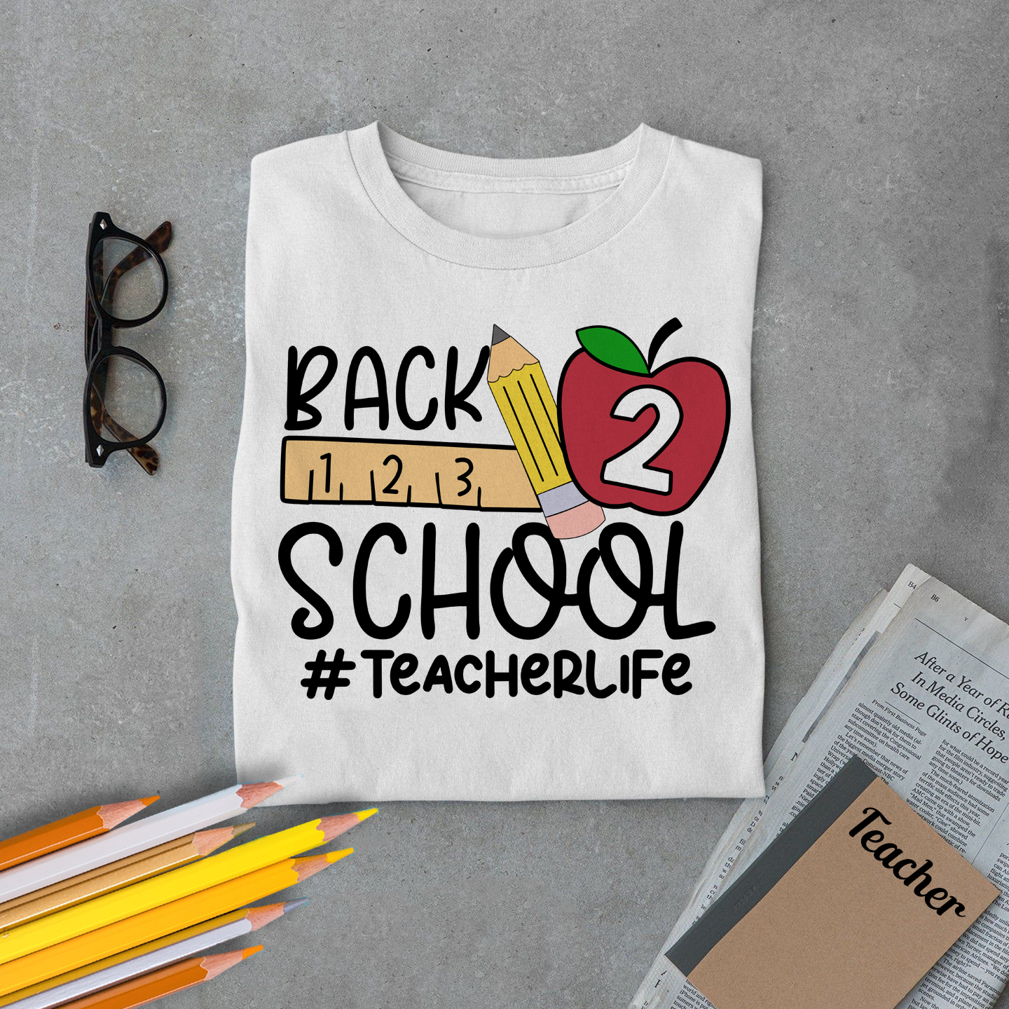 PresentsPrints, Back to School Teacherlife T-shirt