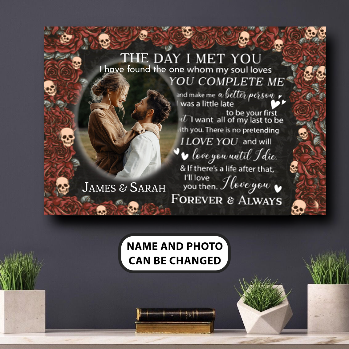 PresentsPrints, The Day I Met You. Personalized Canvas, Weeding Gift, Valentine Gift, Anniversary Gift For Her for Him