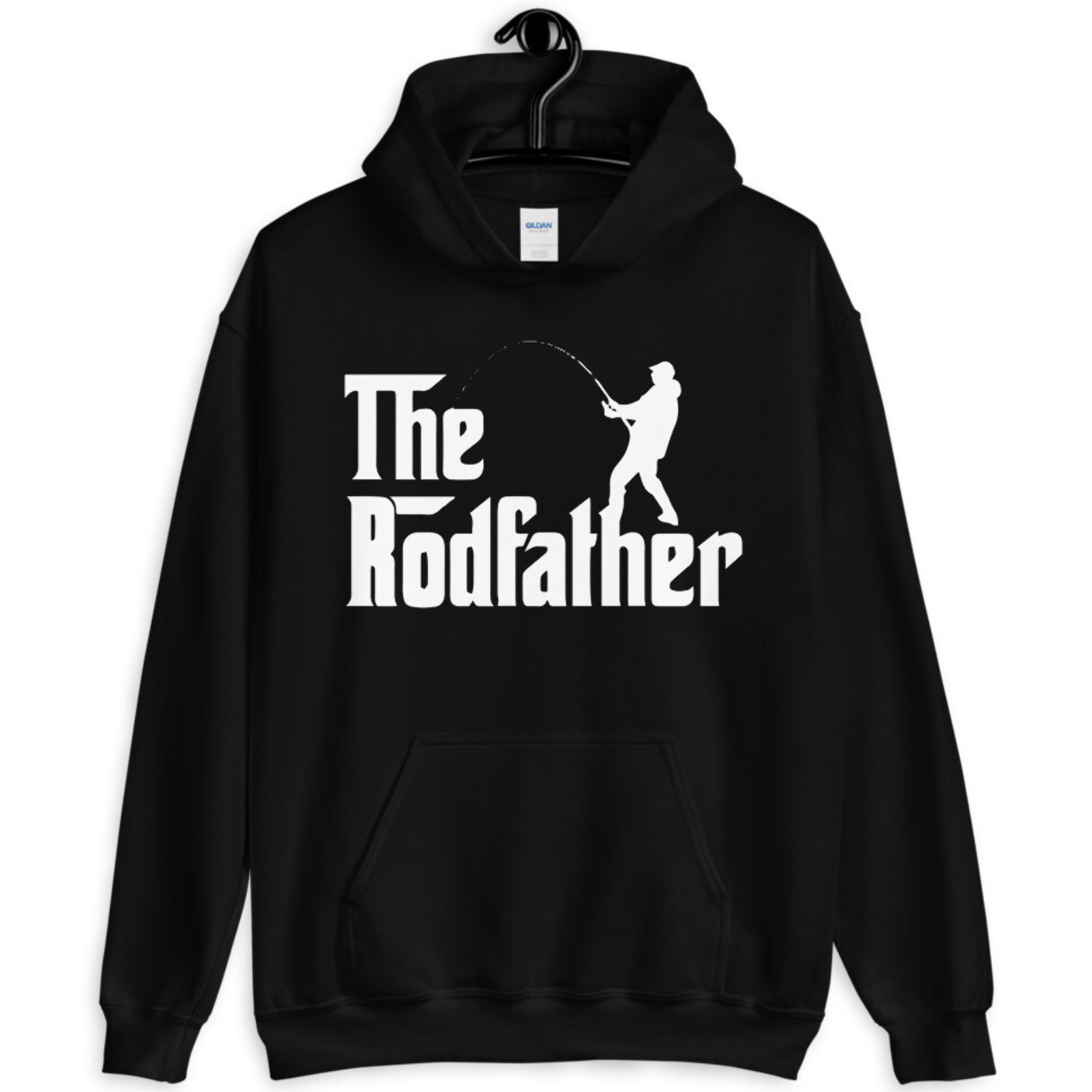 PresentsPrints, The Rodfather Fishing Funny Fisherman Gift for Father's Day Unisex Hoodie
