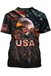 PresentsPrints, Flying Eagle And American Flag T-Shirt