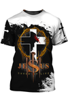 PresentsPrints, Jesus Christ Saved My Life, White And Black Color T-Shirt