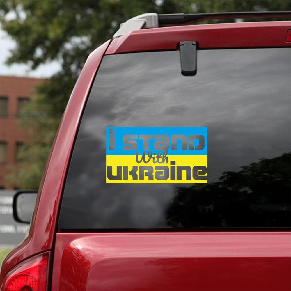 Ukraine I Stand With Ukraine Solidarity No War Peace Love Ukraine Car Vinyl Decal Sticker