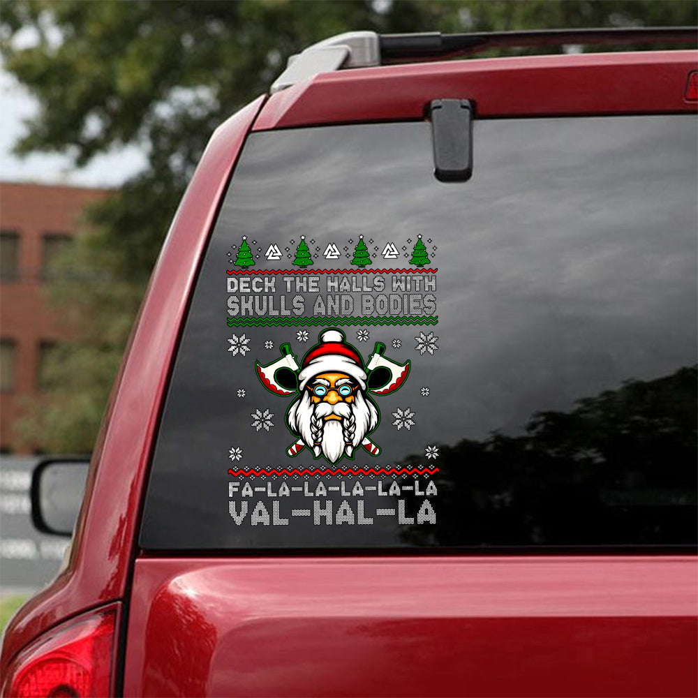 Viking Christmas Decal For Back Car Window Funny Quotes Vinyl Window Decals Customized Gifts