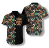 Vintage Halloween Scary Pumpkin Hawaiian Shirt, Aloha Shirt