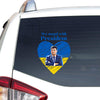 We Stand With President Zelensky - I Stand With Ukraine Essential Car Vinyl Decal Sticker