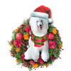 White Poodle Car Ornament