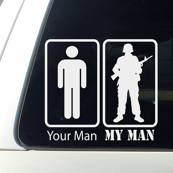 Your Man/My Man Military Veteran Car Decal Sticker | Waterproof | Vinyl Sticker