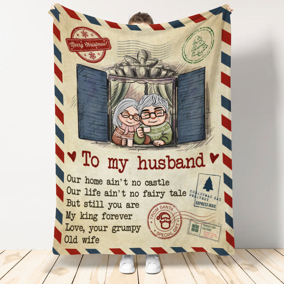 To My Husband , Our Home Ain't No Castle Blanket Gift For Husband