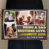PresentsPrints, Being A Dad Requires Love, Not DNA, Custom Photo, 4 Pictures, Personalized Name Canvas Wall Art