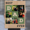 PresentsPrints, Best Dad Ever Custom Collage Photo - Personalized Portrait Canvas
