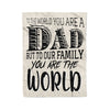 PresentsPrints, Dad You Are The World Fleece Blanket, Father&#39;s Day Gift