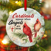 PresentsPrints, Cardinals Appear When Angels Are Near - Acrylic Heart Ornament