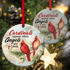 PresentsPrints, Cardinals Appear When Angels Are Near - Acrylic Heart Ornament