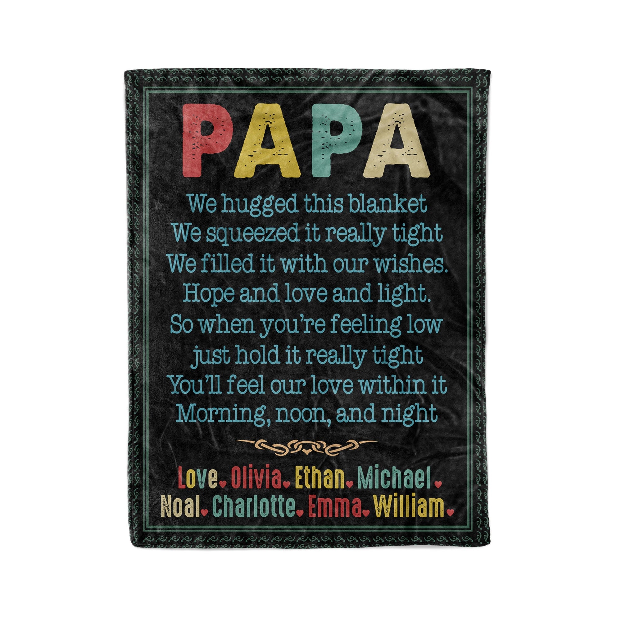 Personalized Blanket For Papa gift ideas for Dad custom Name blanket