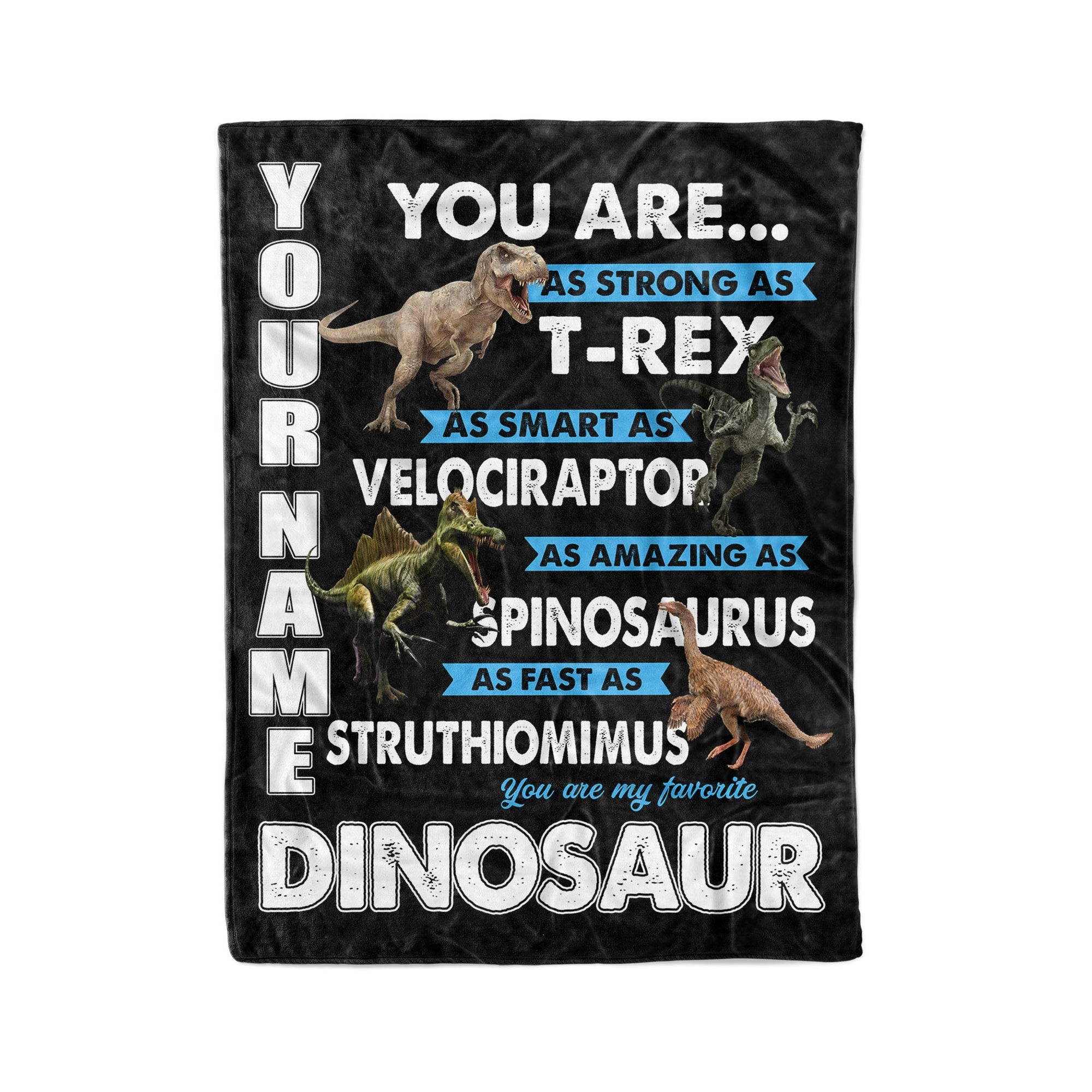 Dinosaur custom Name blanket, You are My Favorite Dinosaur