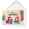 PresentsPrints, Merry Woofmas Peeking Dogs Christmas Personalized Postcard