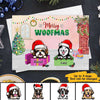 PresentsPrints, Merry Woofmas Peeking Dogs Christmas Personalized Postcard