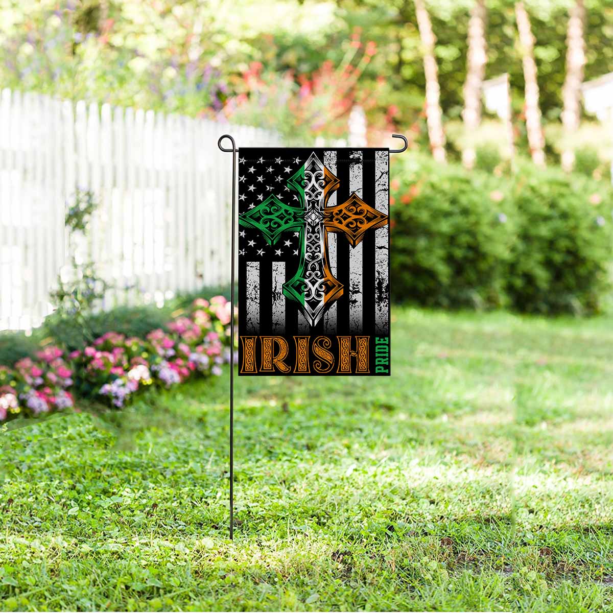 PresentsPrints, IRISH PRIDE Garden Flag 12 inches x 18 inches Twin-Side Printing