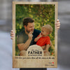 PresentsPrints, Custom Photo Canvas With Quote Retro Vintage Background - Father Day Gift
