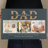 PresentsPrints, Dad, Custom Photo, 3 Pictures , Personalized Name And Text Canvas Wall Art
