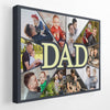 PresentsPrints, Dad Custom Upload Photo, 10 Pictures Gift For Father&#39;s Day Canvas Wall Art