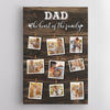 PresentsPrints, Dad, The Heart Of The Family, Custom Photo And Text Canvas Wall Art