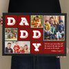 PresentsPrints, Daddy, Custom Photo, 4 Pictures, Personalized Name And Text Canvas Wall Art