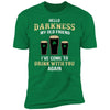 PresentsPrints, Hello Darkness My Old Friend Irish Shamrock Drink St Patricks Day Shirt