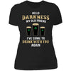 PresentsPrints, Hello Darkness My Old Friend Irish Shamrock Drink St Patricks Day T-Shirt