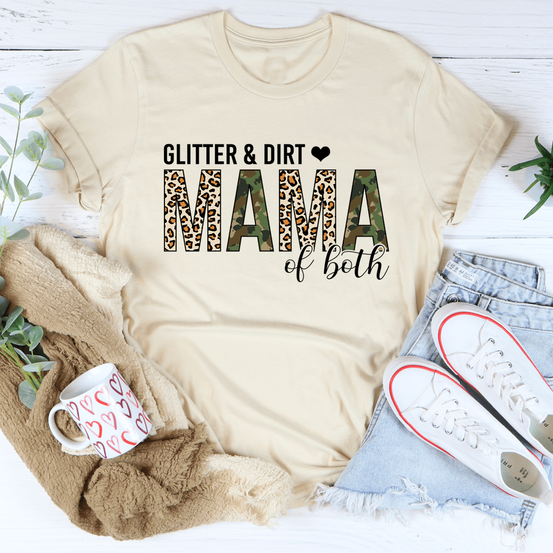 PresentsPrints, Glitter & Dirt Mama of Both Happy Mother's Day, Mom T-shirt