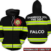 PresentsPrints, Firefighter Uniform Personalized Logo &amp; Text 3D Hoodies